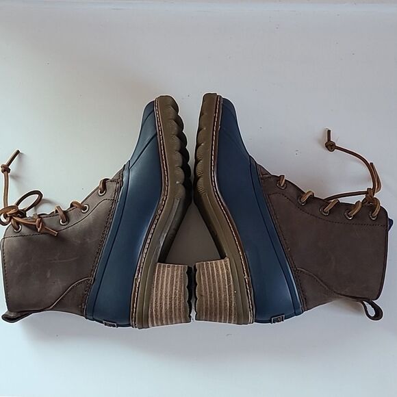 Sperry Women's Saltwater Heel Leather Duck Boot Brown Size 6 - Picture 6 of 15